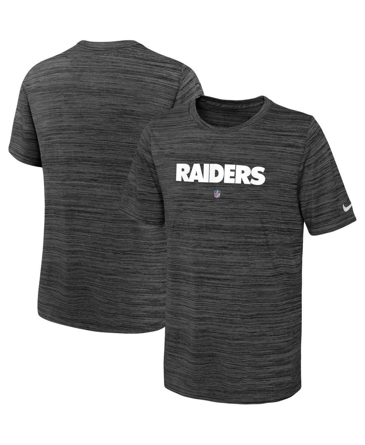 Nike Kids' Big Boys  Black Las Vegas Raiders Sideline Velocity Performance T-shirt