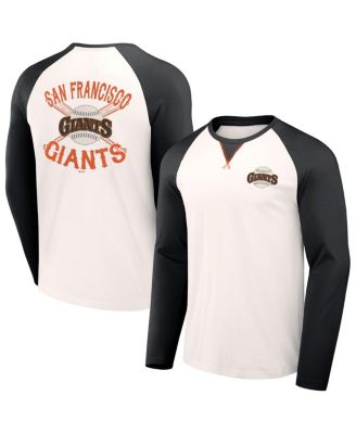 Men's Darius Rucker Collection by White, Black San Francisco Giants Team Color Raglan T-shirt