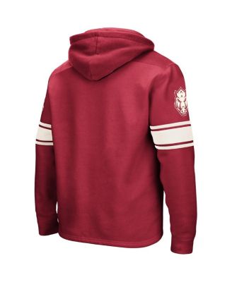 Men's Cardinal Arkansas Razorbacks Big and Tall Hockey Lace-Up Pullover Hoodie