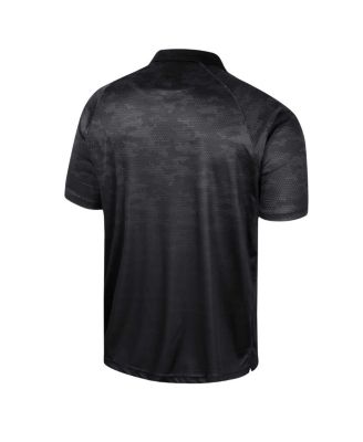 Men's Black Colorado Buffaloes Honeycomb Raglan Polo Shirt