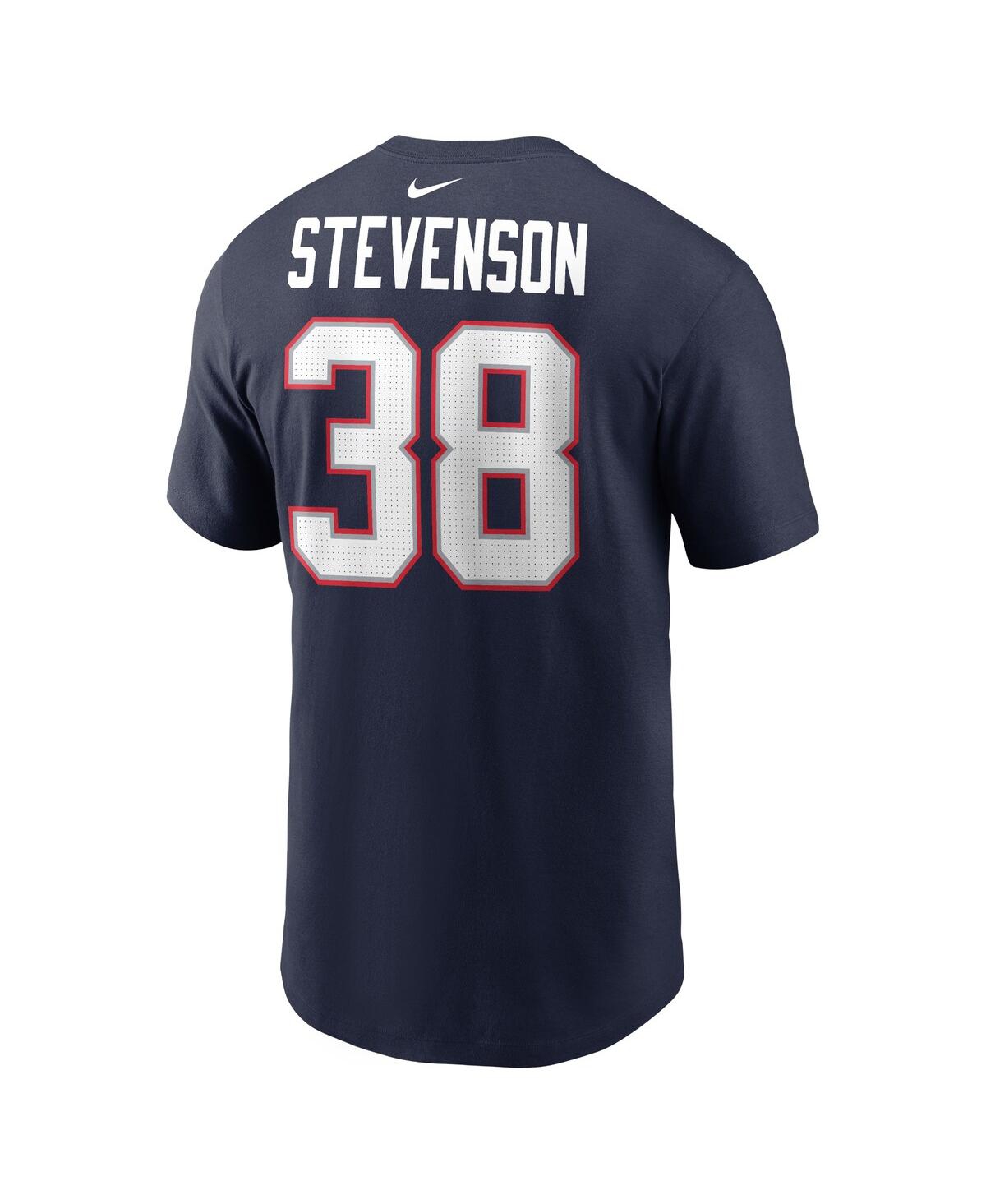 Men's Nike Rhamondre StevensonNew England Patriots Player Name and Number T-shirt - Navy