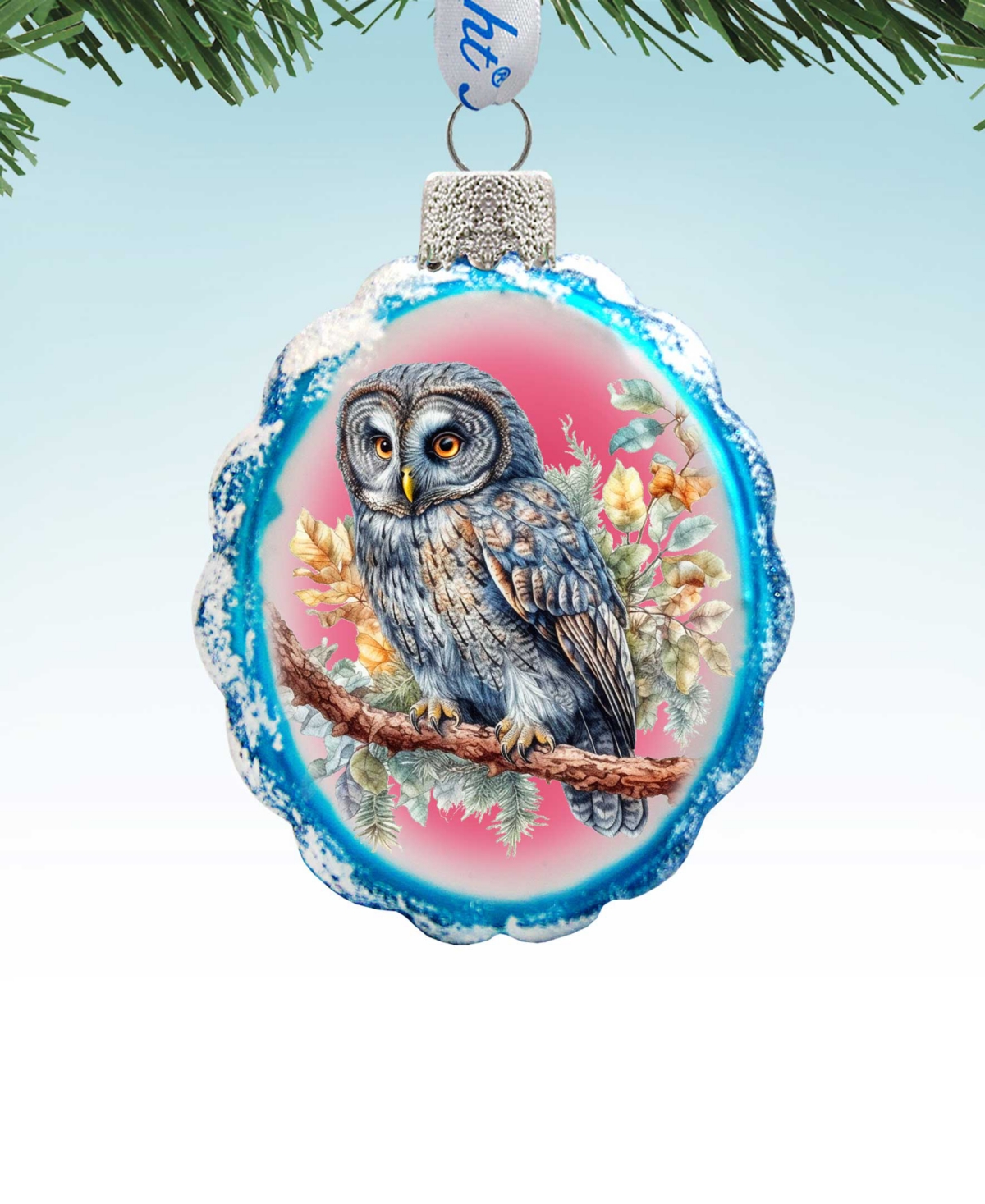 Designocracy Owl Keepsake Mercury Christmas Glass Ornaments G. Debrekht In Multi Color