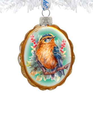 Songbird Keepsake Holiday Mercury Glass Ornaments G. DeBrekht