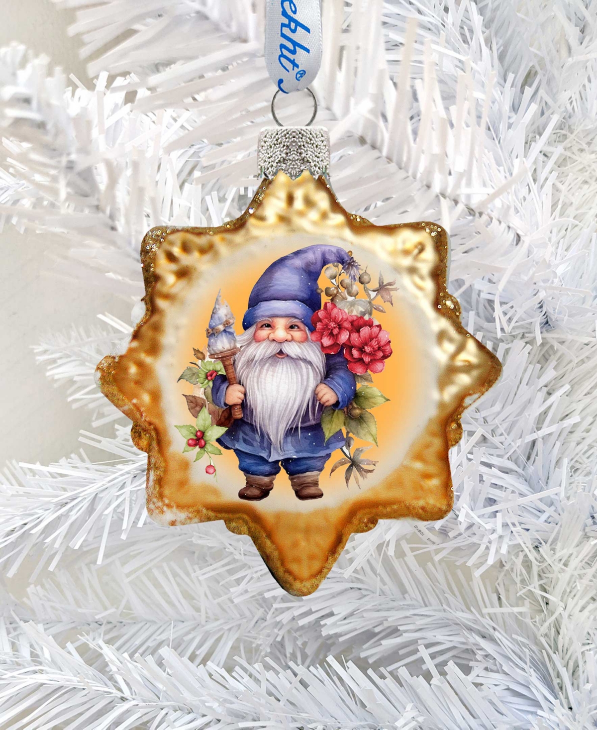 Designocracy Christmas Gnome Keepsake Holiday Mercury Glass Ornaments G. Debrekht In Multi Color
