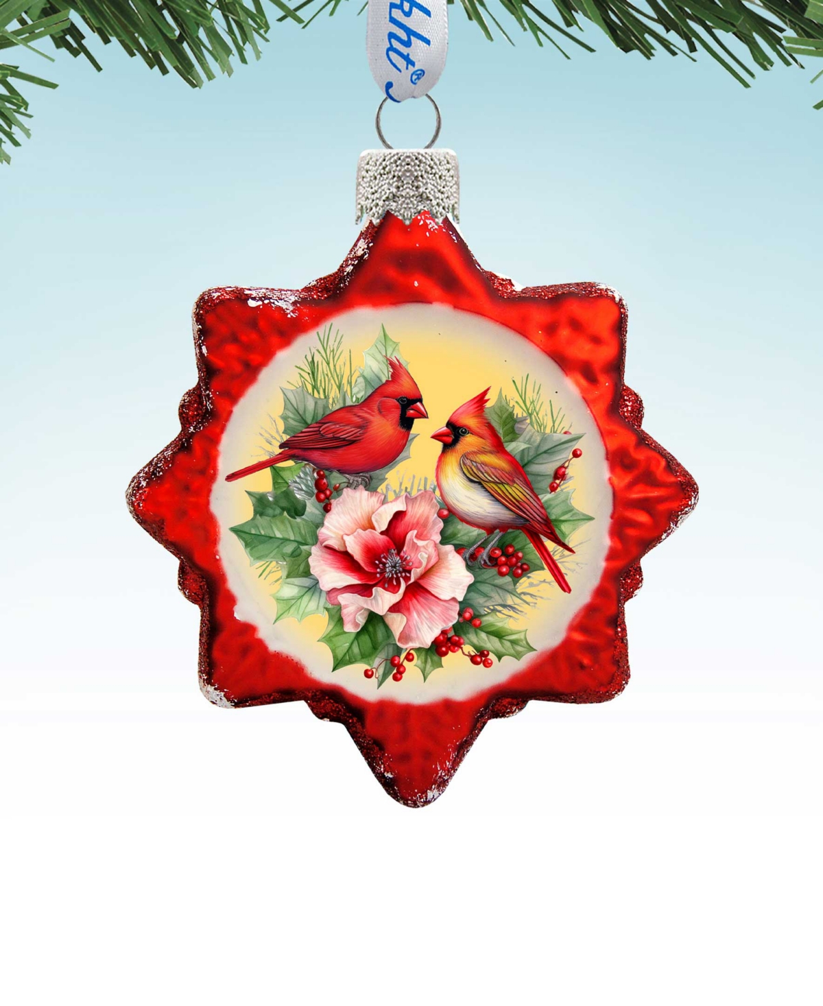 Designocracy Christmas Wreath Keepsake Holiday Mercury Glass Ornaments G. Debrekht In Multi Color