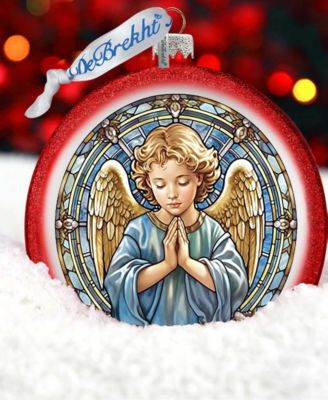 Little Angel Ball Christmas Mercury Glass Ornaments G. DeBrekht