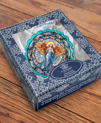 Love Harmony Angel Wreath Mercury Glass Christmas Ornaments G. DeBrekht