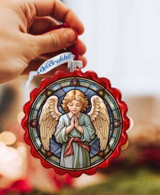 Little Angel Wreath Holiday Mercury Glass Ornaments G. DeBrekht