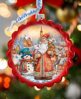 Merry Christmas Wreath Mercury Glass Christmas Ornaments G. DeBrekht