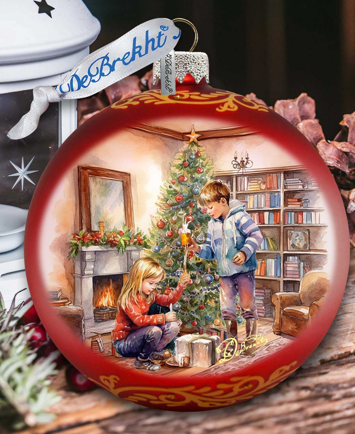 Designocracy Cherished Moments Lg Mercury Christmas Glass Collectible Ornaments G. Debrekht In Multi Color