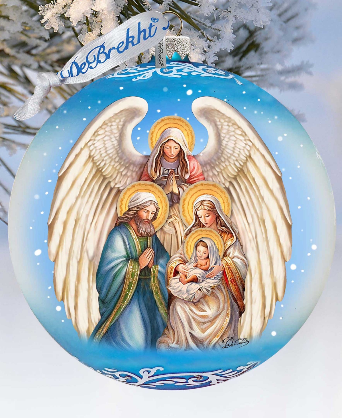 Designocracy Angel's Divine Presence Nativity Lg Christmas Collectible Ornaments G. Debrekht In Multi Color