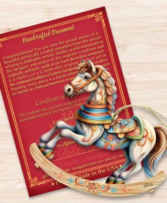 Rocking Horse Christmas Wooden Ornaments Holiday Decor G. DeBrekht