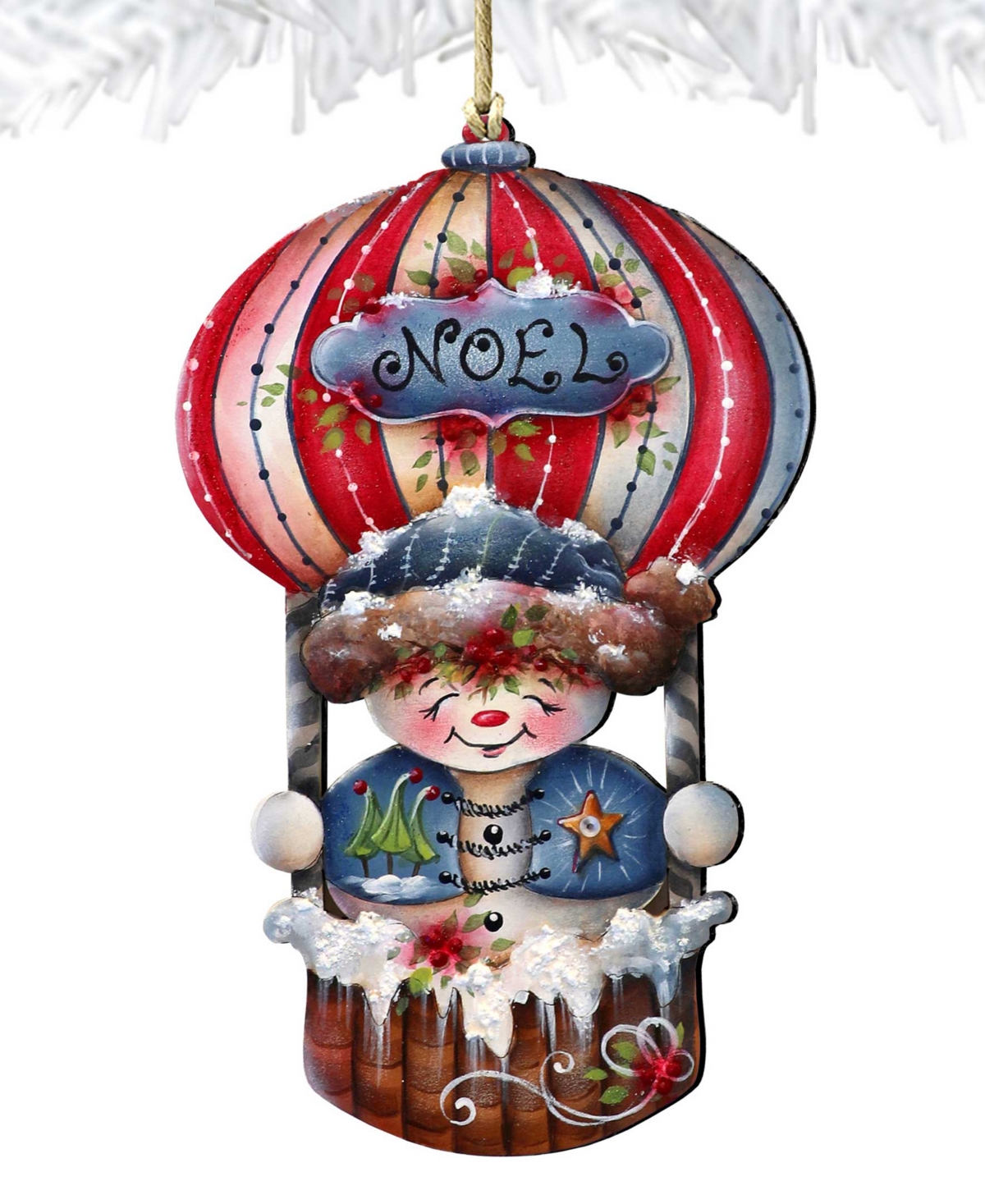 Designocracy Frosty Journey Christmas Wooden Ornaments Holiday Decor J. Mills-price In Multi Color