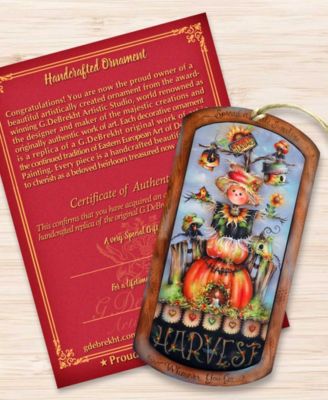 Holiday Wooden Ornaments Harvest Pumpkin Scarecrow Home Decor J. Mills-Price