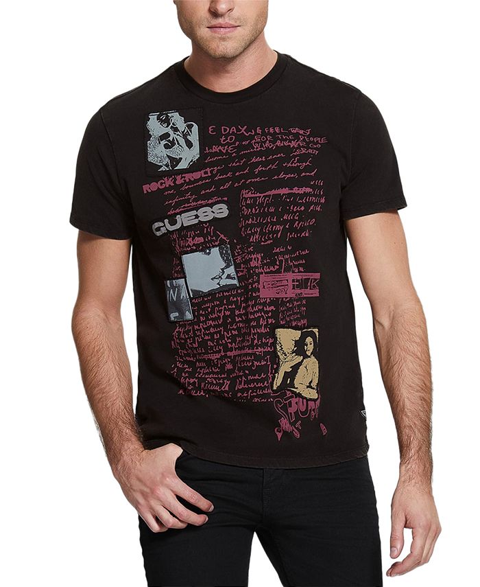 GUESS Men s Tour Cotton Collage Graphic T Shirt Macy s