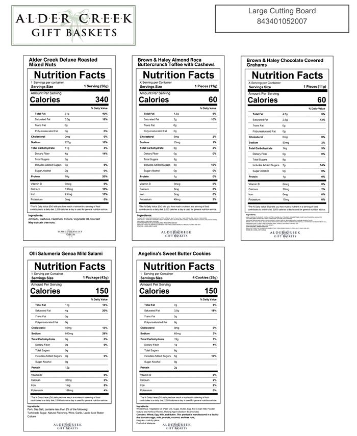 Alder Creek Gift Baskets Alder Creek Gift Basket Large Cutting Board