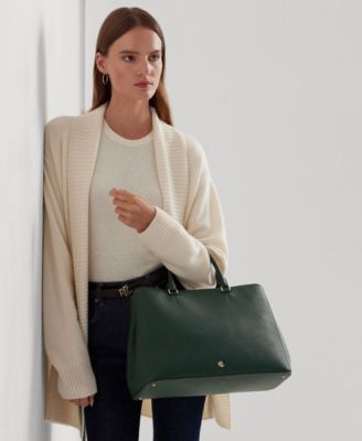 Crosshatch Leather Large Hanna Satchel