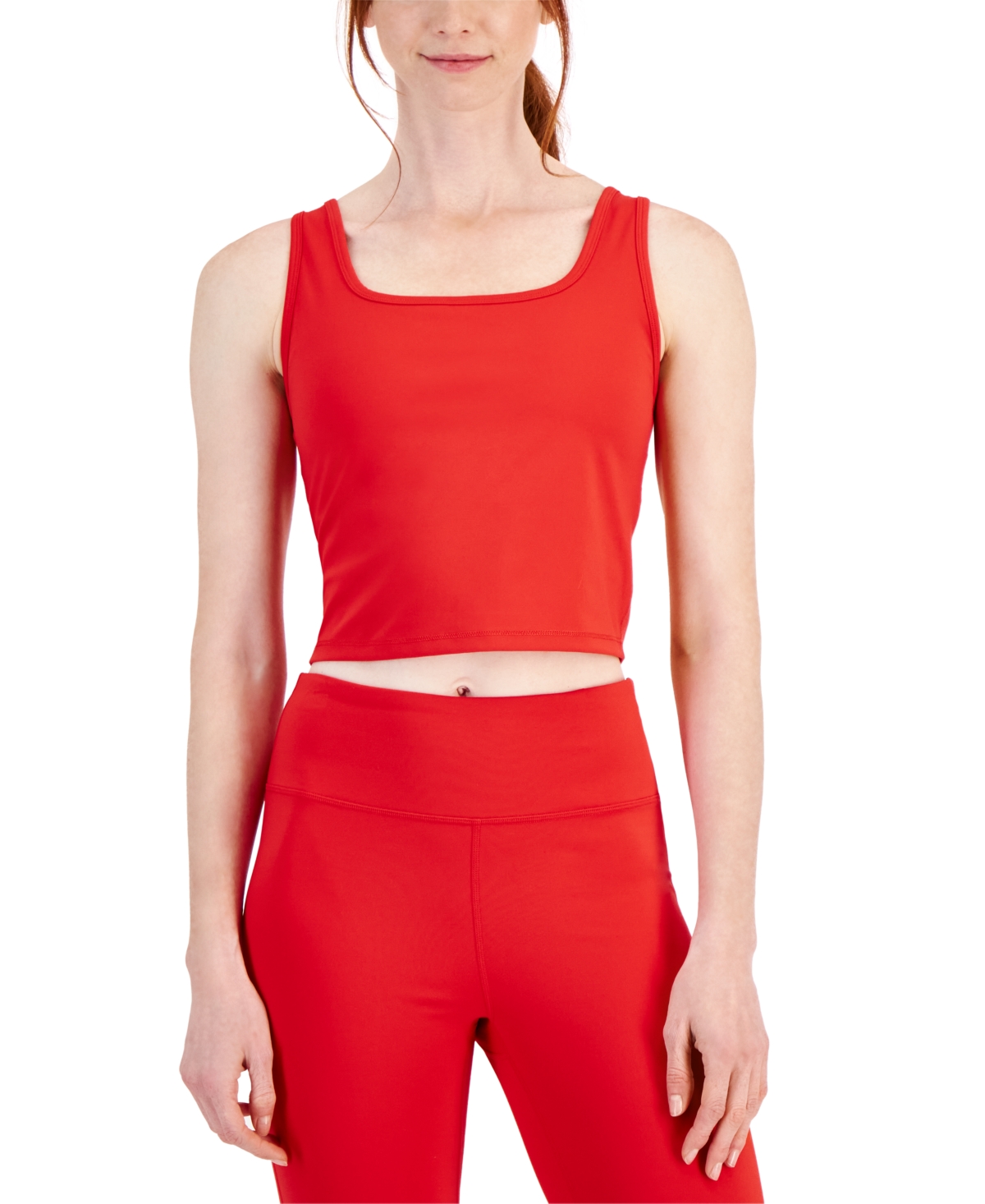 Women's Cropped Tank Top, Created for Macy's - Gumball Red