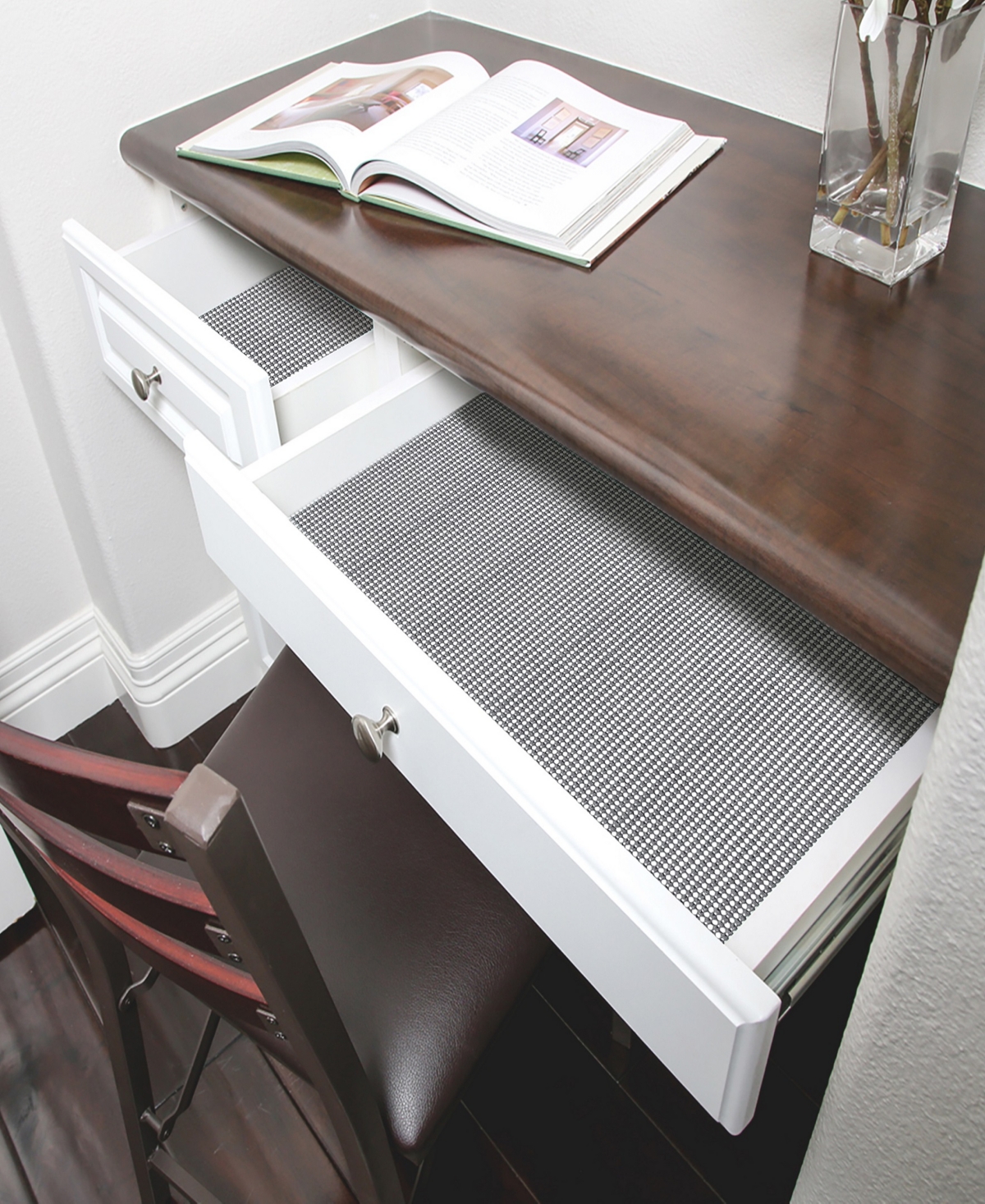 Shop Smart Design Classic Grip Shelf Liner, 12" X 20' Roll In Graphite Gray