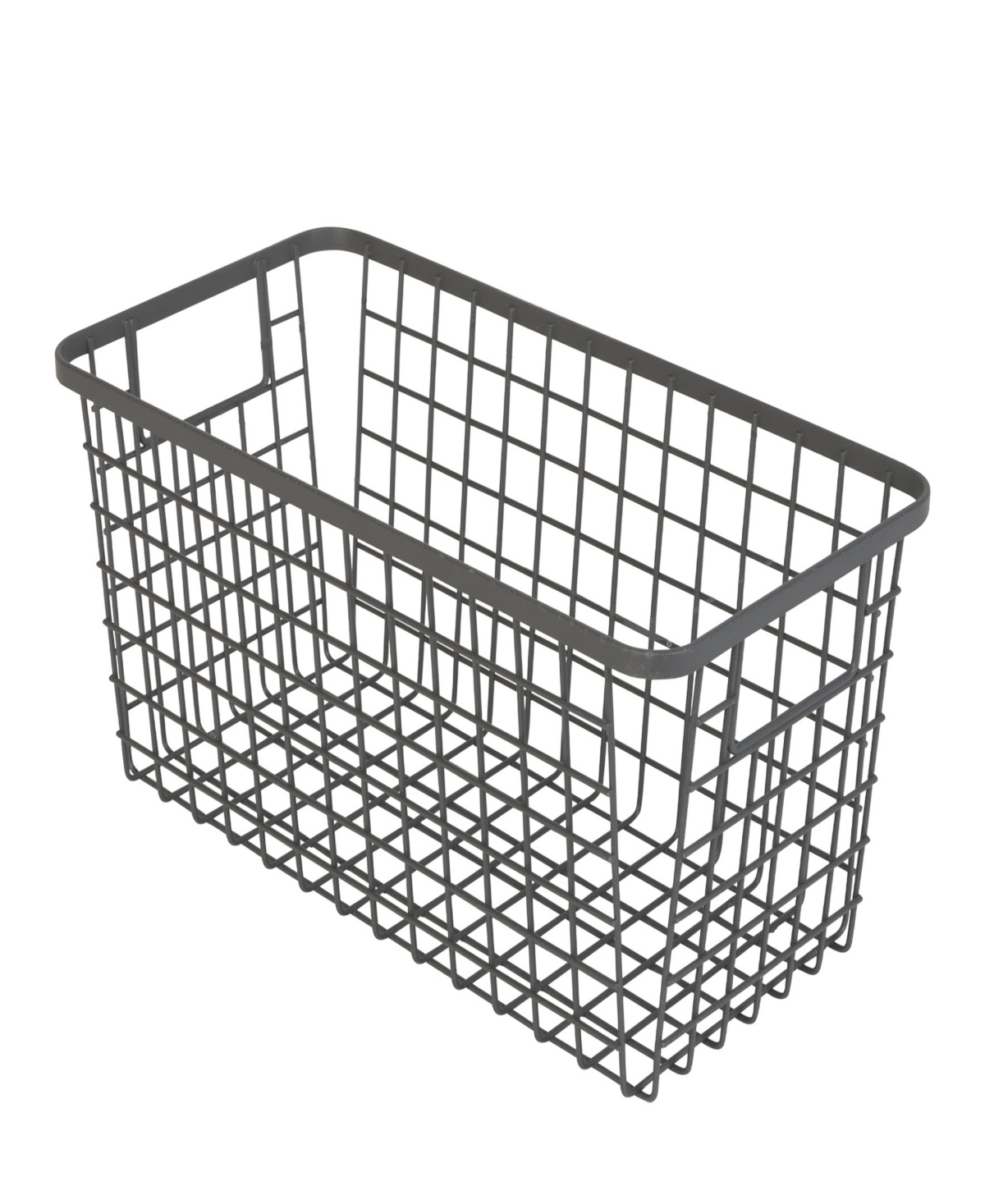 Shop Smart Design Nestable 6" X 12" X 6" Basket Organizer With Handles, Set Of 4 In Gunmetal