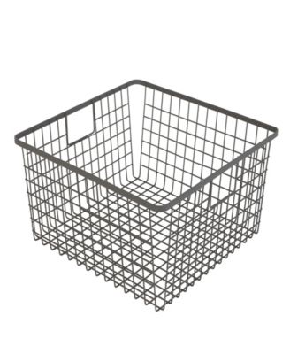 Nestable 12 x 12 x 6 inch Basket Organizer with Handles - Set of 4 