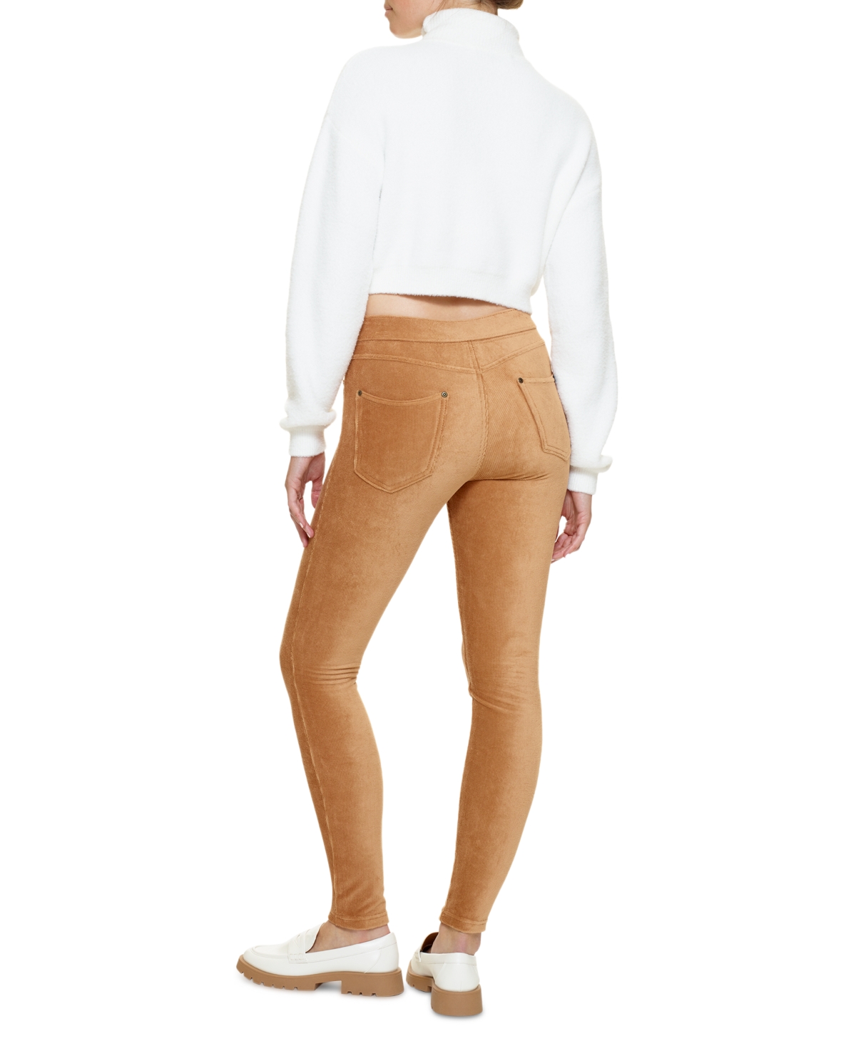 Hue Classic Stretch Corduroy Leggings In Orange
