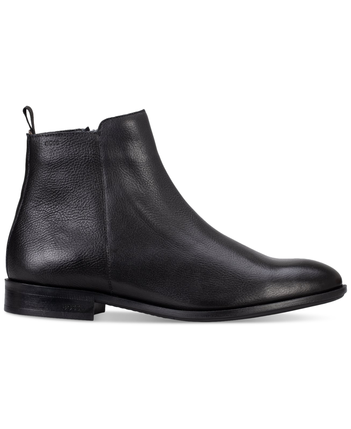 Hugo Boss Men's Colby Leather Zipper Boot In Black