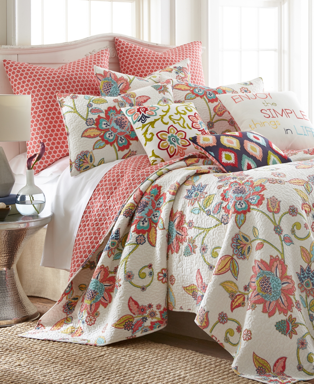 Levtex Clementine Spring 2-pc. Sham Set, European In Orange