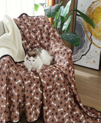 Advanced Water Resistant Pets Print Comfort Throw, 50" x 60"