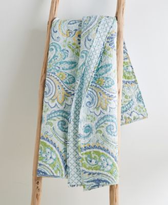 Levtex Home - Set copripiumino Cortona Paisley - Trapunta intera/Queen (223,5 x 233,7 cm) + due federe standard (66 x 50,8 cm) - Paisley - Verde, Giallo, Blu e Bianco - Reversibile - Tessuto di cotone