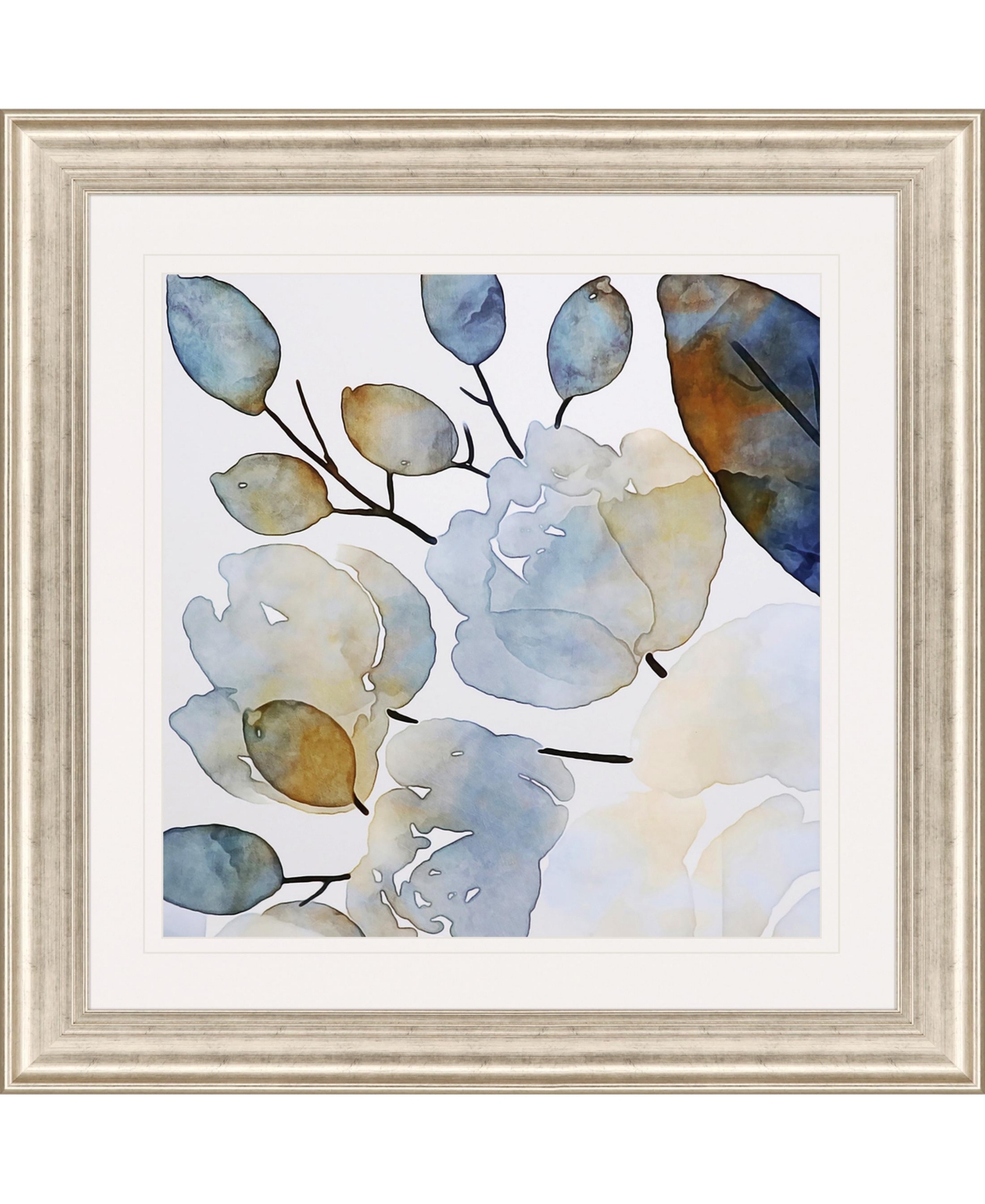 Paragon Picture Gallery Watercolor Floral Ii Framed Art In Blue