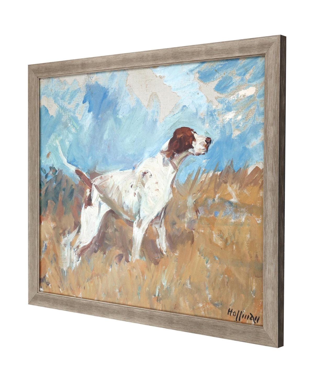 Shop Paragon Picture Gallery English Setter On Watch Framed Art In Brown