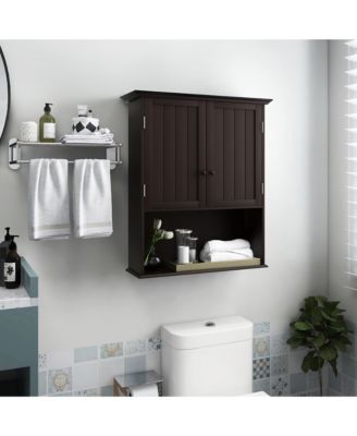 Wooden Wall-Mount Medicine Storage Bathroom Cabinet