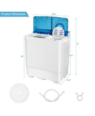 26lbs Portable Semi-automatic Washing Machine