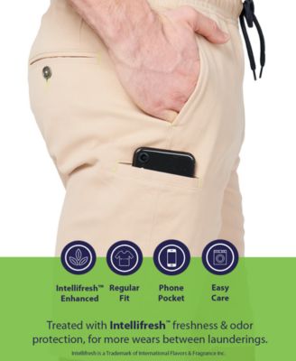 Men's Regular-Fit Stretch Paisley Pants