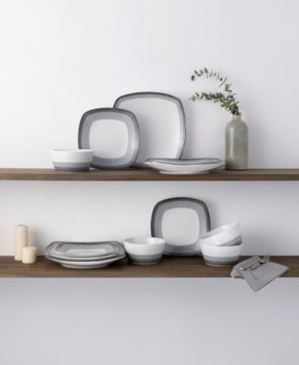 Colorscapes Layers 12 Piece Square Dinnerware Set