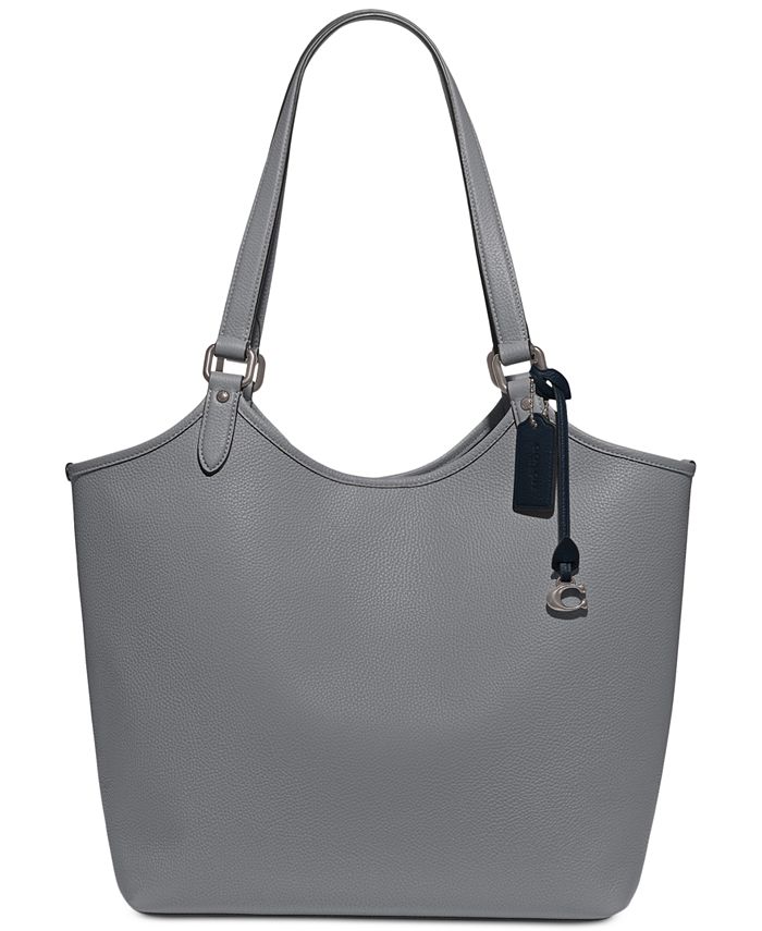 Tiffany & Co. X- Large Leather Gray Grey Tote Handbag Purse