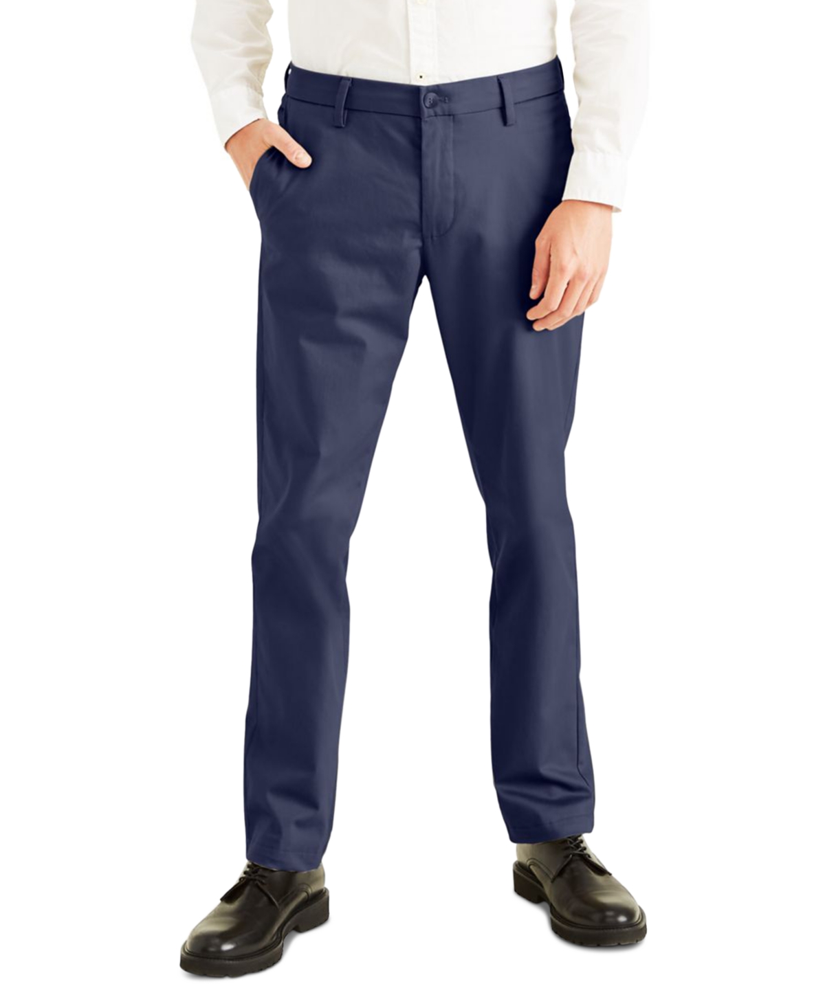 Shop Dockers Men's Signature Slim Fit Iron Free Khaki Pants With Stain Defender In Navy Blazer