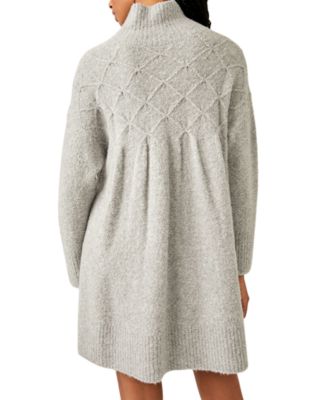 Free People Women's Jaci Long-Sleeve Babydoll Sweater Dress - Macy's