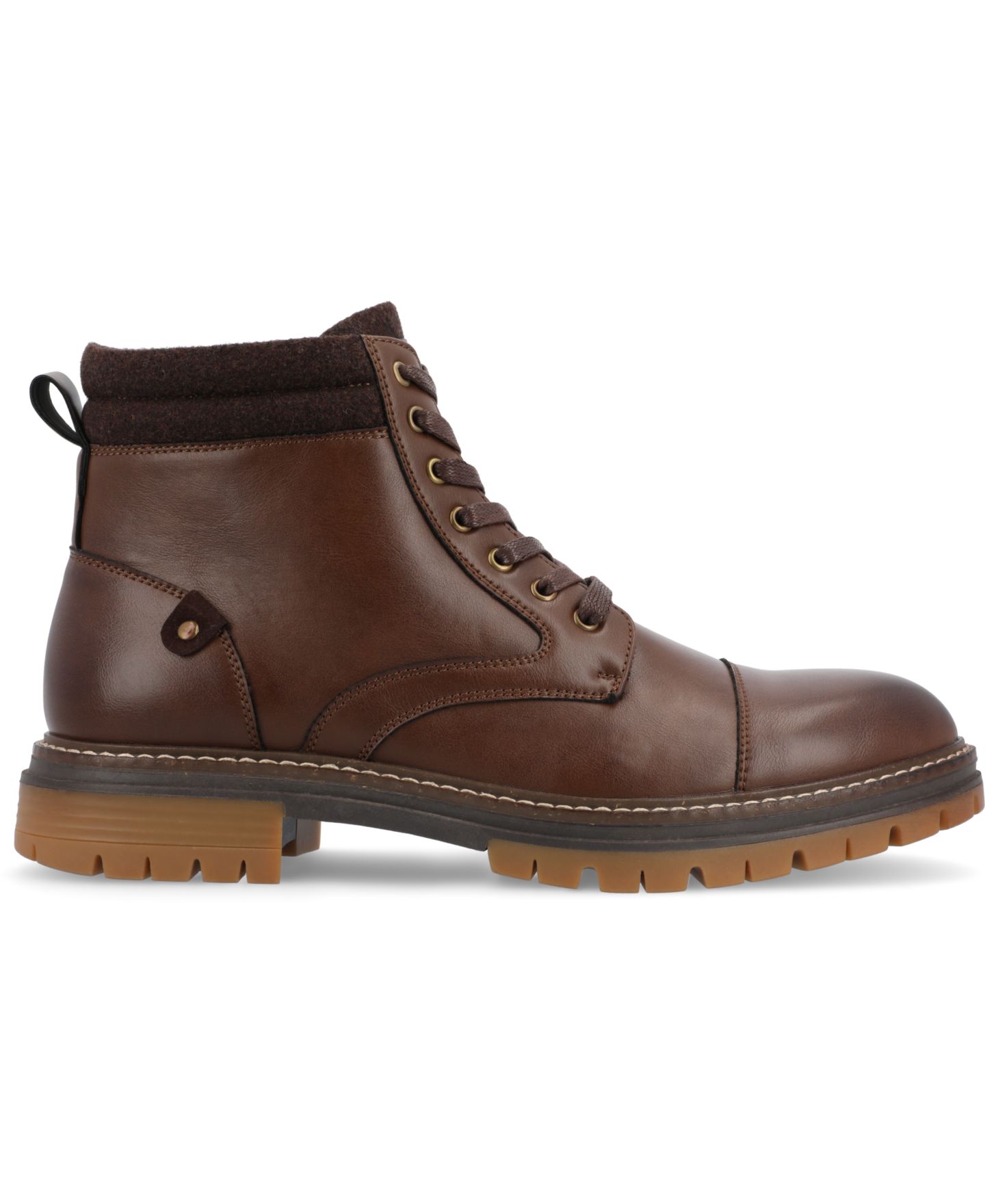 Мужские ботинки Vance Co. Fegan Tru Comfort Foam Cap Toe Lace-Up Ankle, цвет: Коричневый — фото 2
