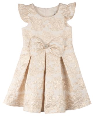 2-Pack Toddler Girl Solid Color Flutter-sleeve Dress