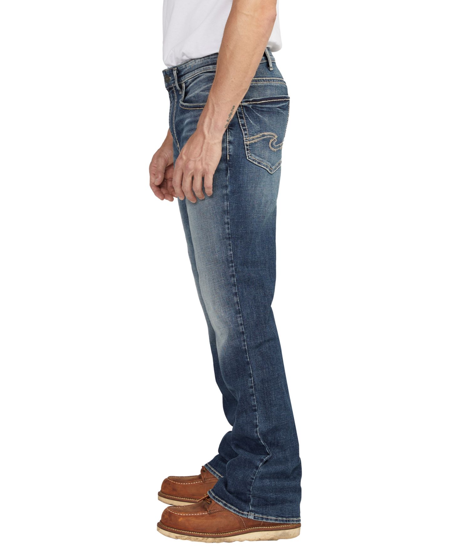 Мужские джинсы Silver Jeans Co. Craig Classic Fit Boot Cut, цвет: Индиго — фото 3
