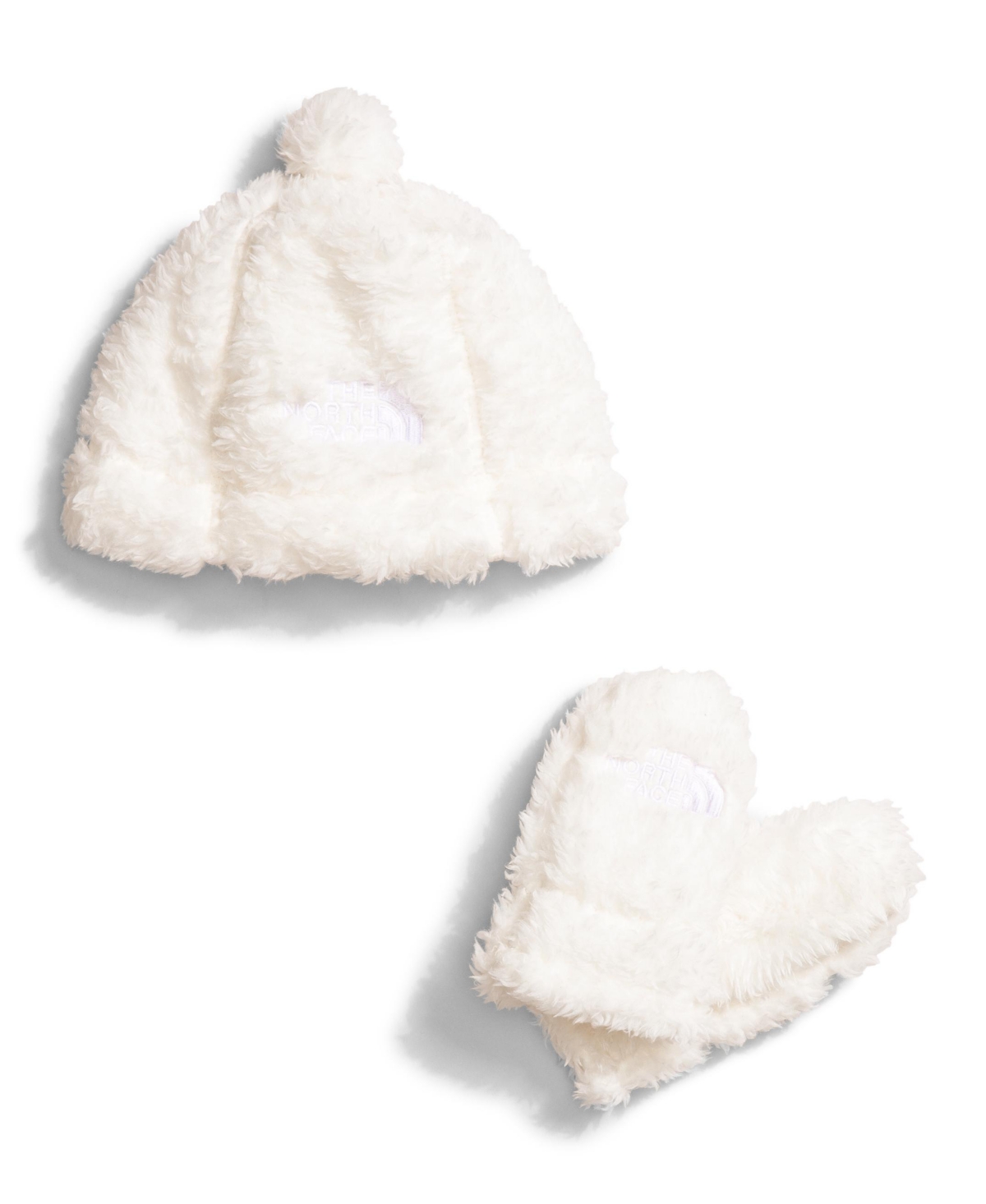 The North Face Baby Boys Or Baby Girls Suave Oso Beanie And Mittens Set In Gardenia White