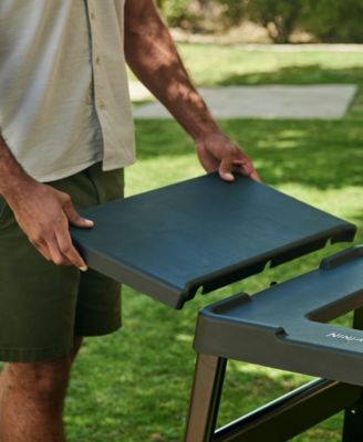 Wood fire Attachable Side Table with 3 Side Hooks, XSKUSSDTBL