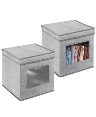 Fabric Stackable Cube Storage Organizer Box, 2 Pack