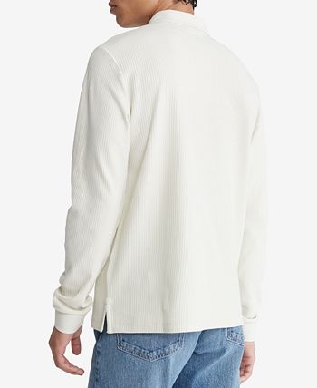 Drop Needle Long-Sleeve Men\'s Calvin Klein Macy\'s Shirt Regular-Fit Polo -