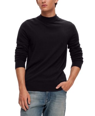 Selected - Men's Merino-Wool Mock-Neck Sweater