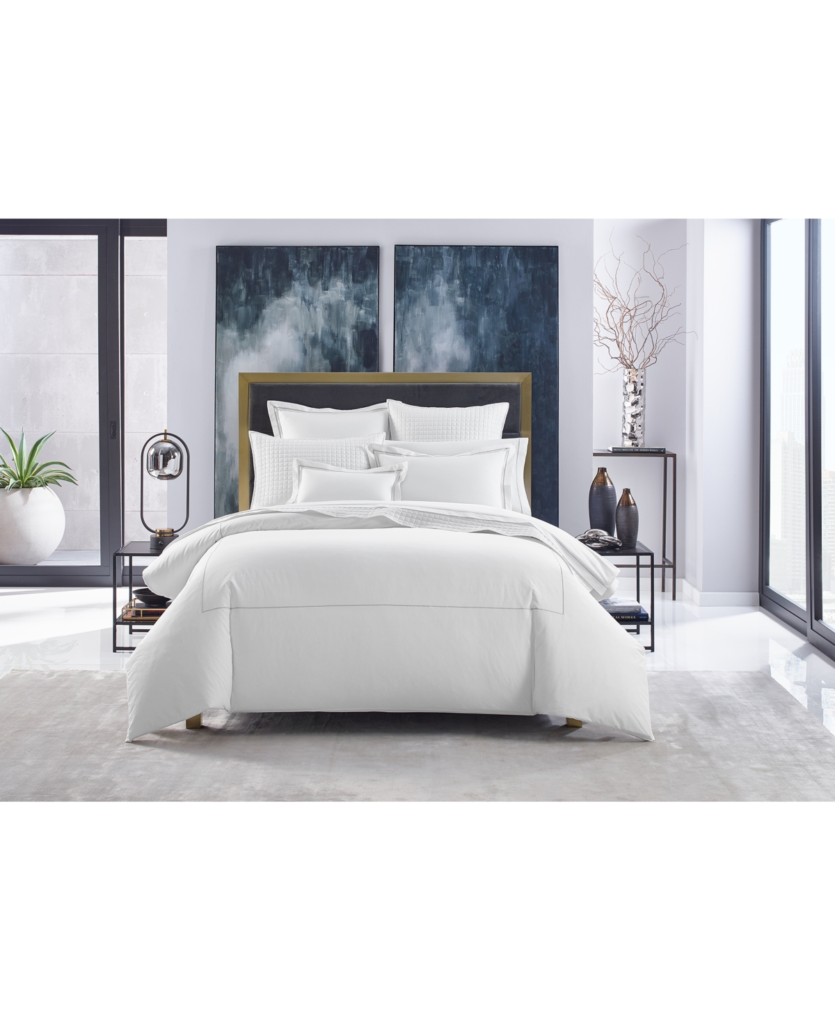Shop Hotel Collection Italian Percale 3-pc. Duvet Cover Set, King, Created For Macy's In Silver