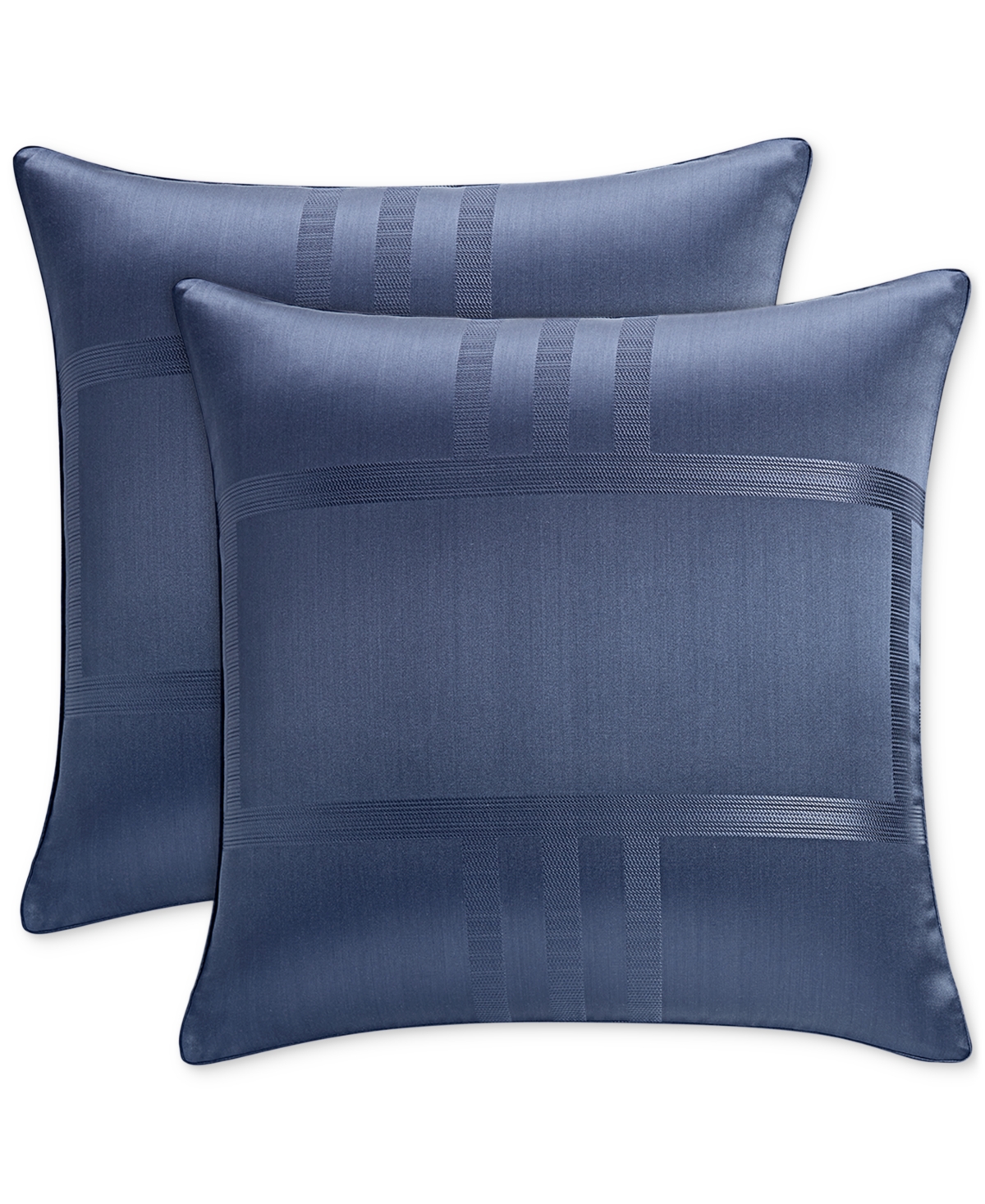 Closeout! Hotel Collection Structure 2-Pc. Sham Set, European, Exclusively at Macy's - Navy
