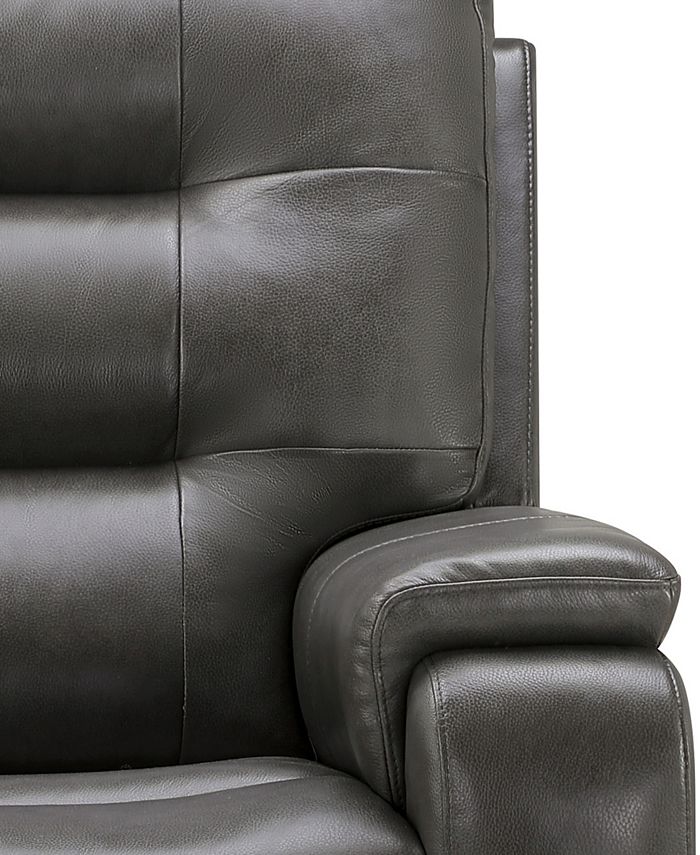 Abbyson Living Waylen 36.3" TopGrain Leather Manual Recliner Macy's